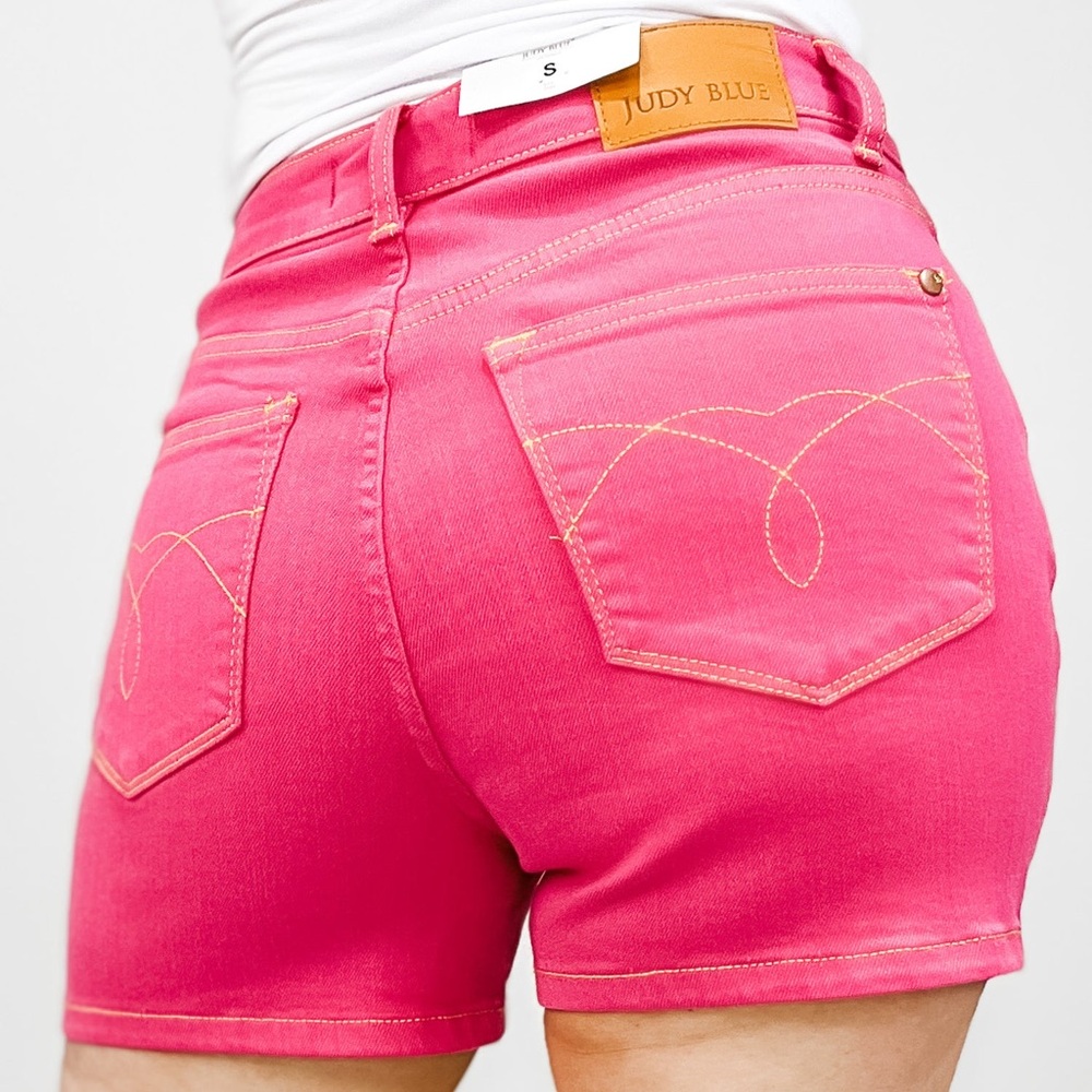 Judy Blue Women's Pink Denim Shorts size medium